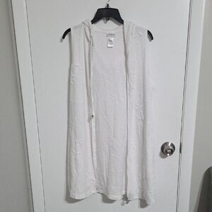 White Hooded Women Swim Coverup